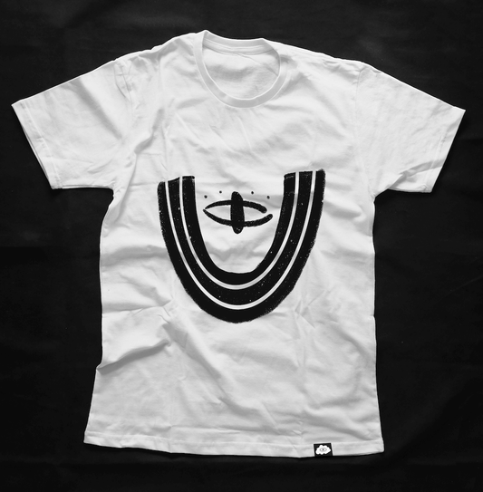 Inverted Rainbow Eye Chest Heavy Weight Premium T-Shirt